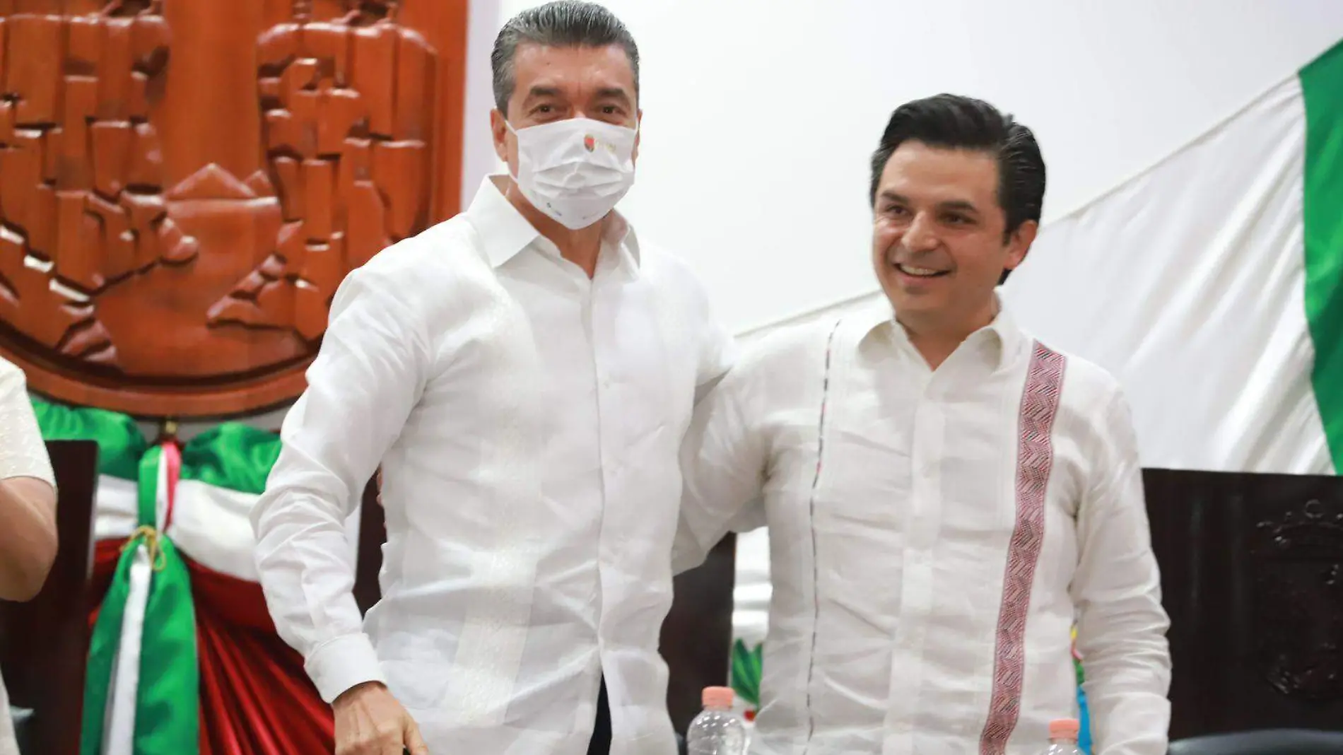 Zoé Robledo y el gobernador de Chiapas